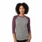 BELLA + CANVAS® Unisex Three-Quarter Sleeve Baseball Tee Raglan Contrast Sleeve Lightweight Retail Fit Shirt